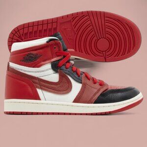 Womens Air Jordan 1 High 'Method of Make' Sport Red Basketball Shoes Size 7 NEW